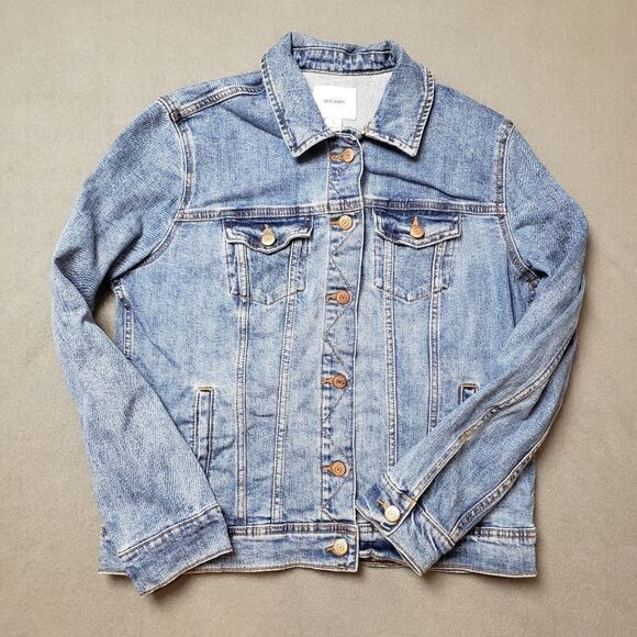 Women's Jean Jacket Size L Old Navy Denim Jacket - Picture 5 of 12